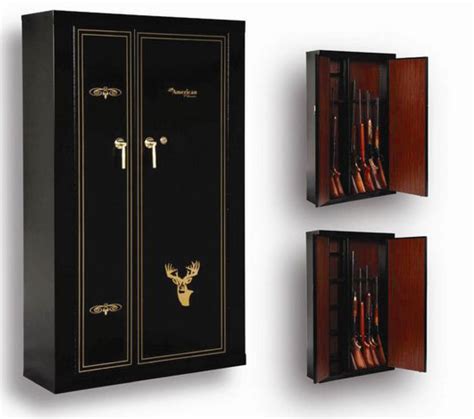 steel gun cabinet black|gun cabinet with thick steel.